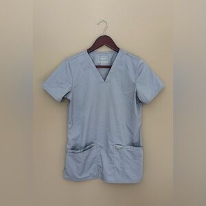 Cherokee Light Gray Scrub Top